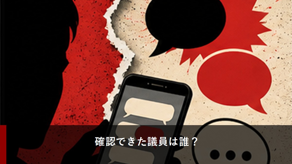 さとうさおり氏をめぐる発信をした議員を確認するイメージ